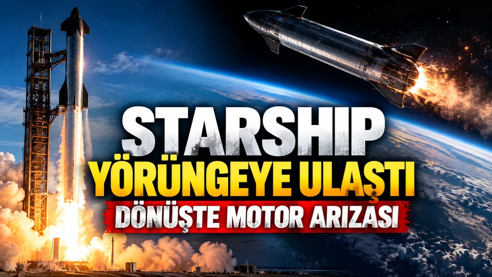 Starship yörüngeye ulaştı ancak dönüşte motor arızası yaşadı