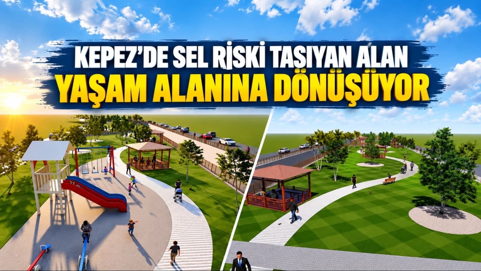 Kepez’de sel riski taşıyan alan yaşam alanına dönüşüyor