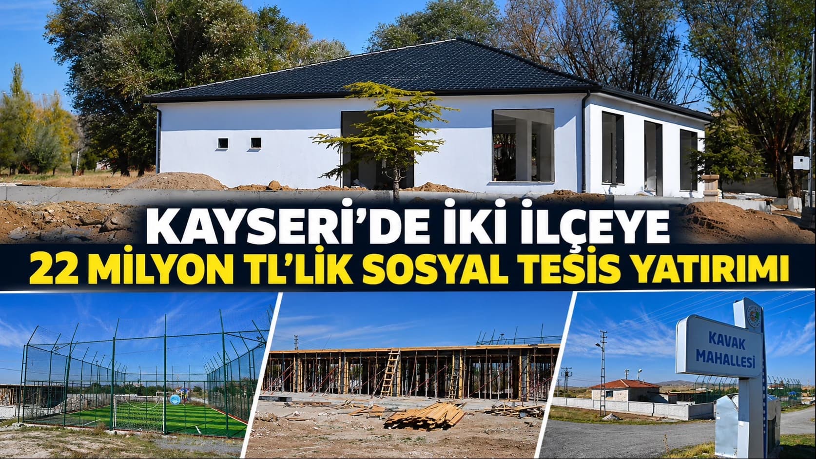 Kayseri’de iki ilçeye 22 milyon tl’lik sosyal tesis yatırımı