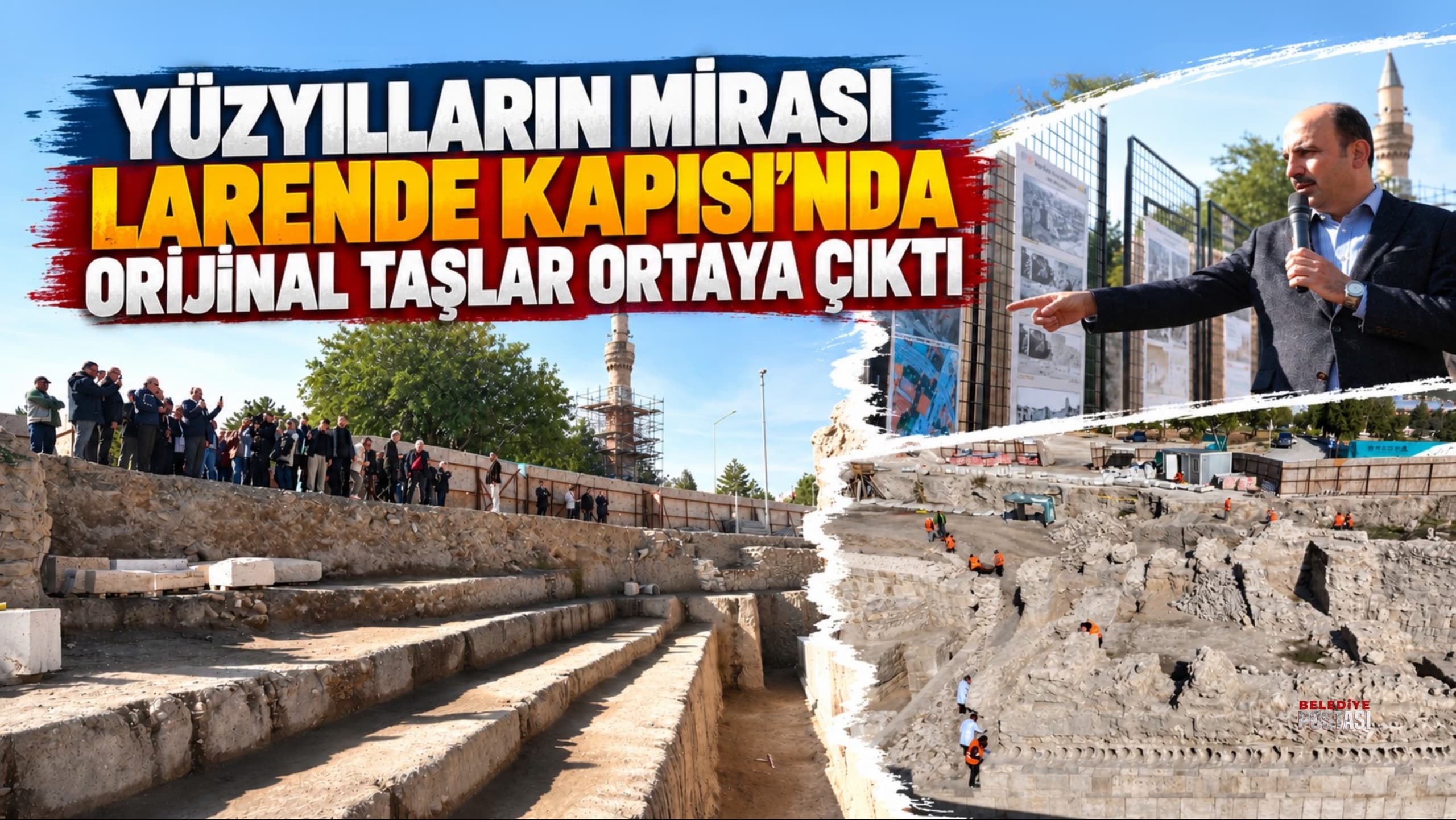 Yüzyılların mirası Larende Kapısı’nda orijinal taşlar ortaya çıktı